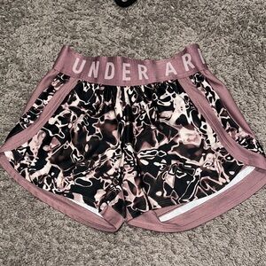Under Armour Black and Pink Athletic Shorts
